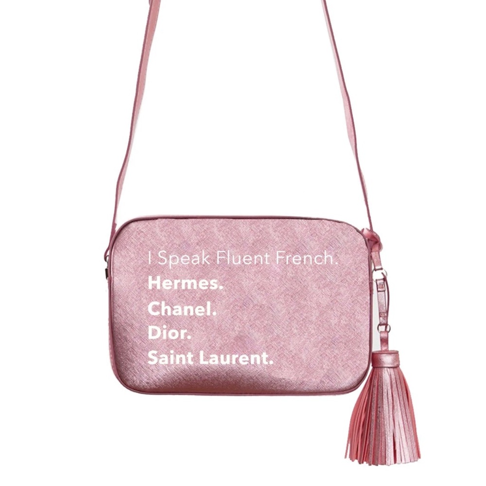 VEGAN CROSSBODY BAG - Fluent French (Pink)